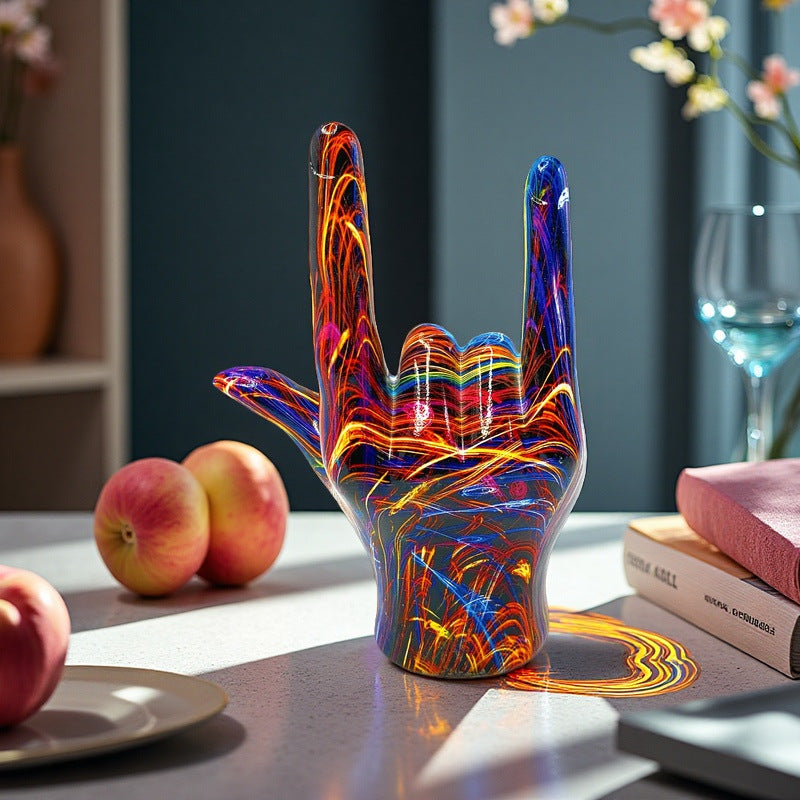 Colorful Hand Sculpture Kalsten