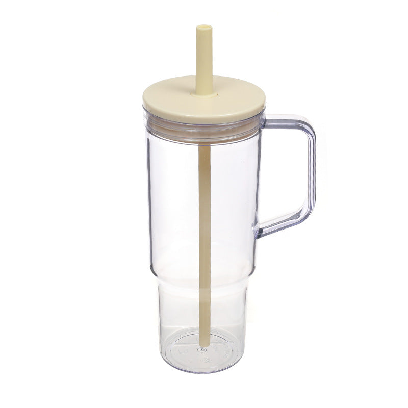 Unisex drinking cup with removable silicone straw and integrated carrying handle Kalsten
