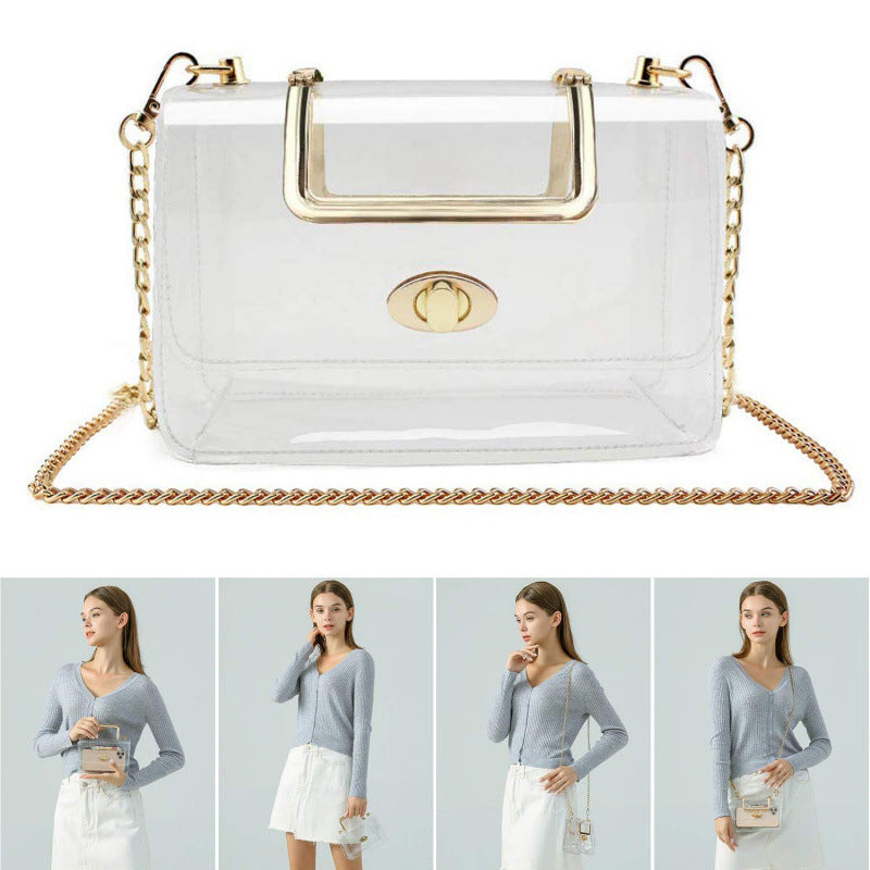 Transparent shoulder bag with structured design Kalsten