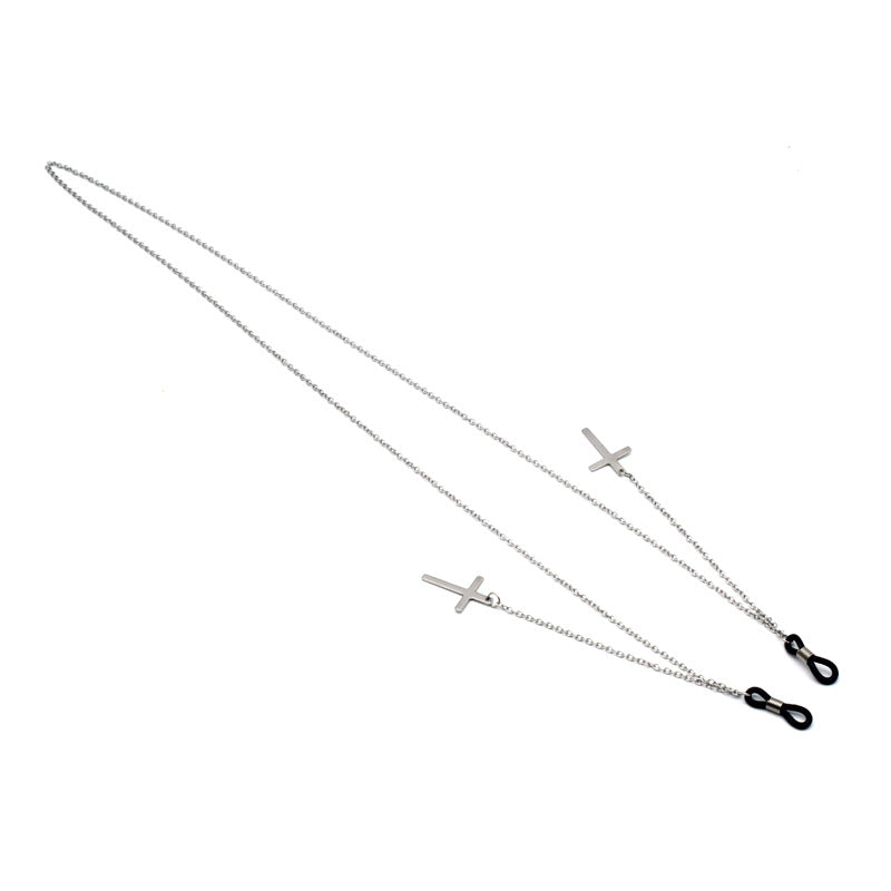 Trendy Metal Cross Eyewear Chain Kalsten
