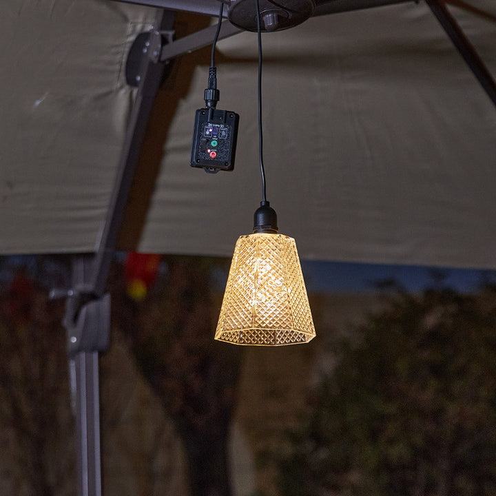 Crystal-Pattern Solar Pendant Light USB Rechargeable LED Kalsten