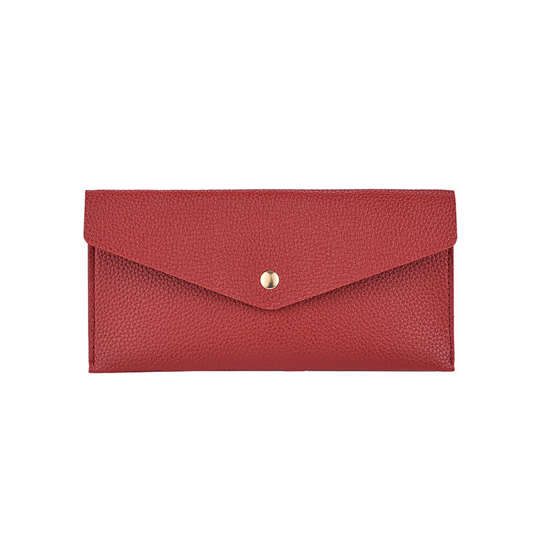 Elegant Textured Leather Clutch Wallet Kalsten
