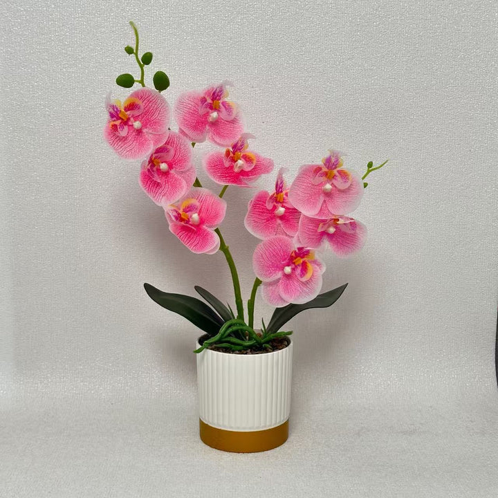 Elegant Artificial Pink Orchid Plant for Home Decor