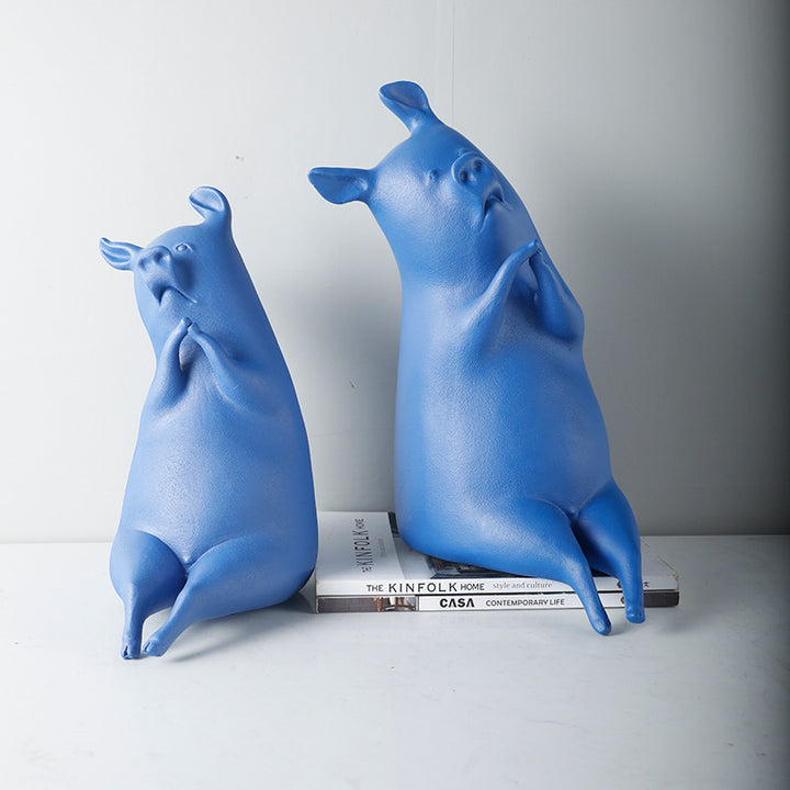 Playful Decorative Pig Figurine