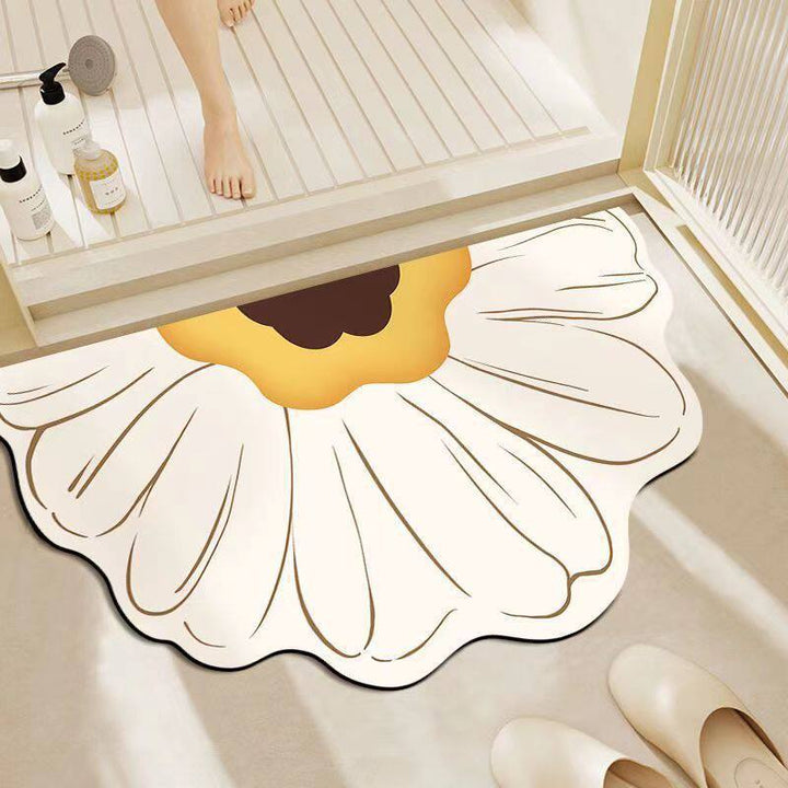 Floral-Shaped Memory Foam Bath Mat