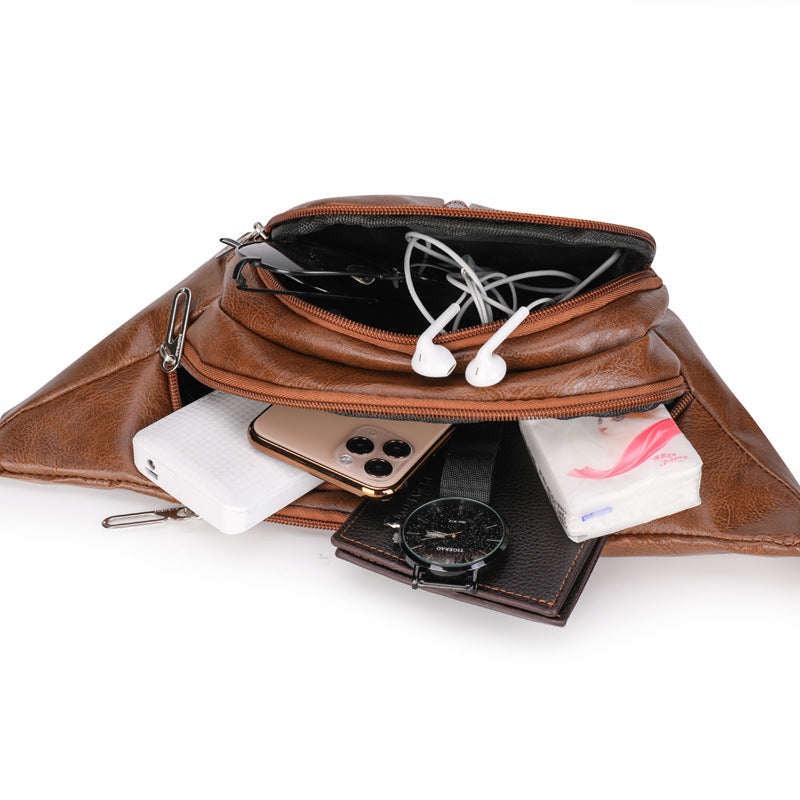 Casual Leather Waist Bag