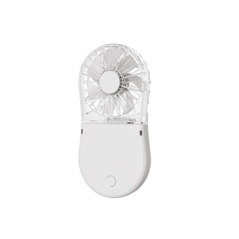 Unisex Portable Rechargeable Handheld Fan with LED Mirror Kalsten