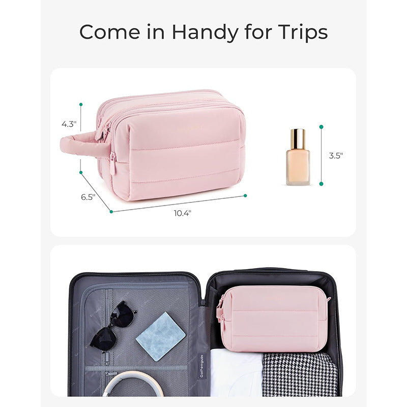 Cosmetic Organizer Bag with Multiple Compartments and Removable Interior Compartment Kalsten