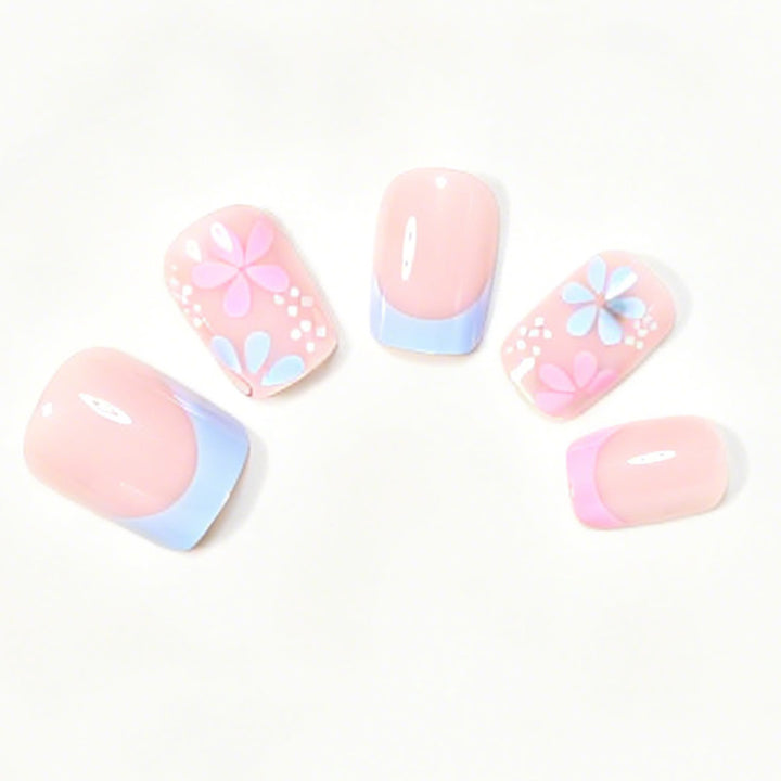 Artistic Floral Press-On Nail Tips Kalsten