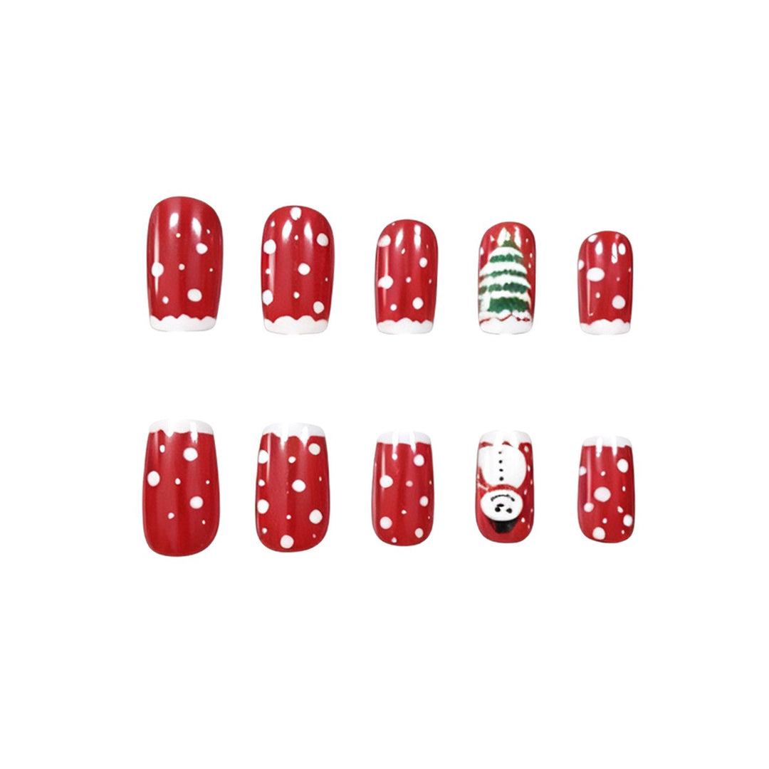 Festive Christmas-Themed Acrylic Nail Art Kalsten