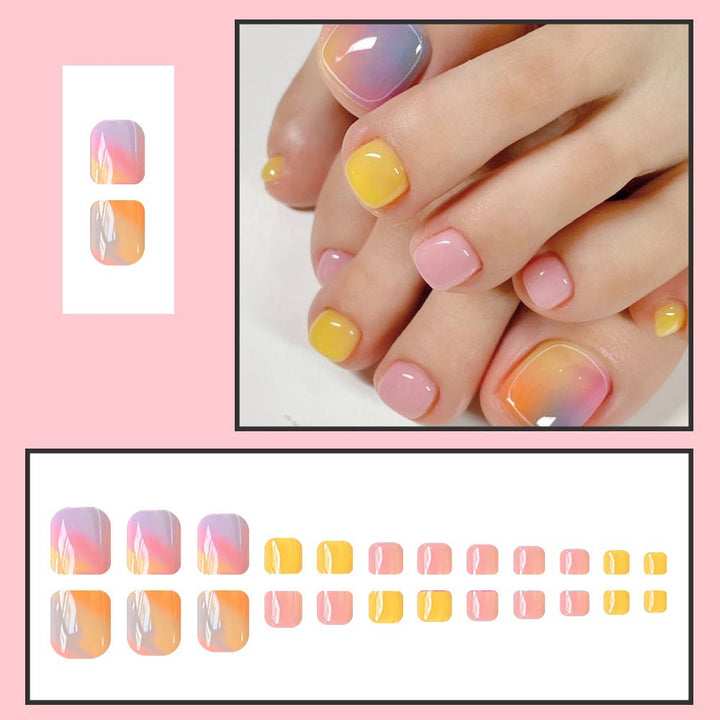 Nail art set with colorful gradient and elegant designs Kalsten