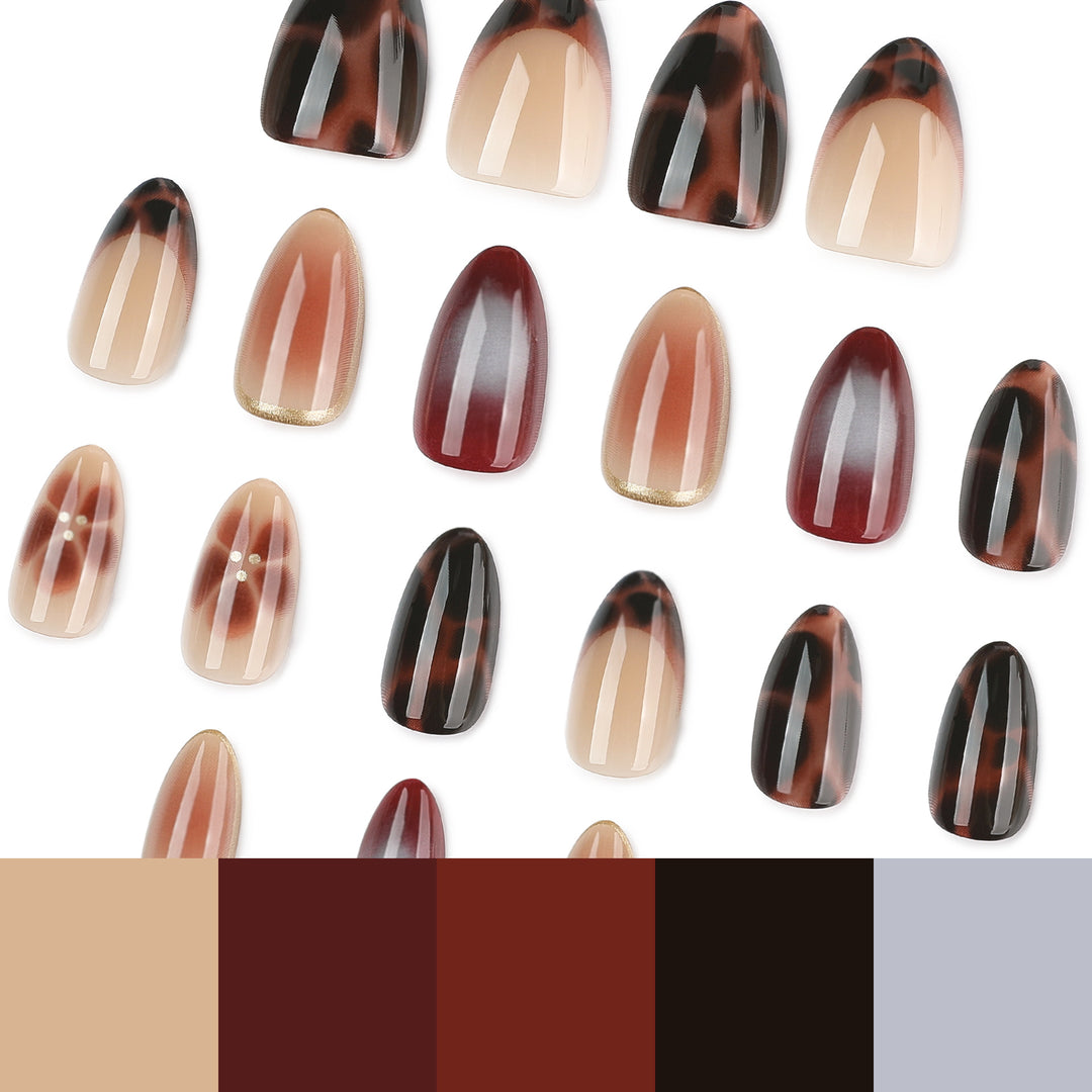 Glamorous acrylic stiletto nails with elegant glitter design Kalsten
