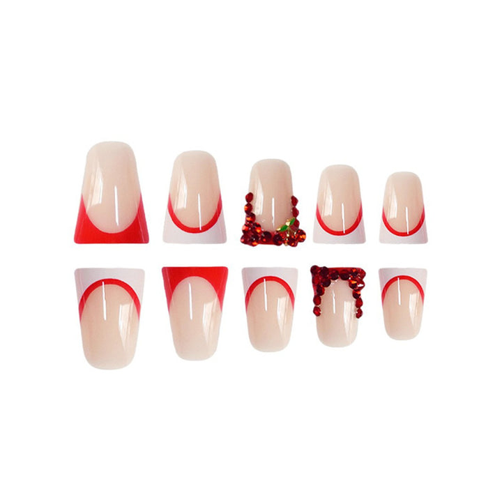 Decorative Rhinestone-Detail Press-On Nail Art Kalsten