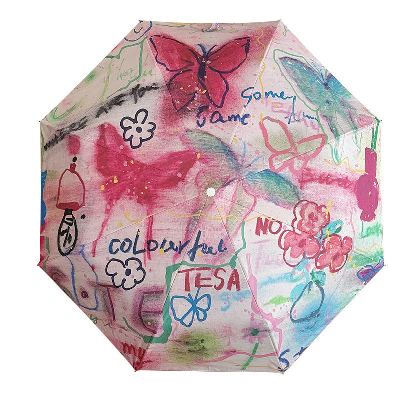 Women Foldable Designer Bag with Creative Art Motif Kalsten