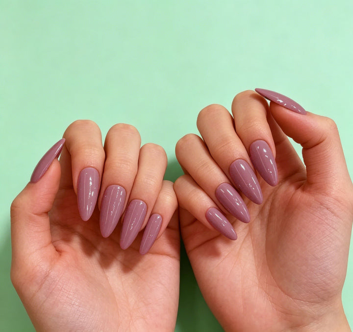 Almond-Shaped Gel Nail Enhancements Kalsten