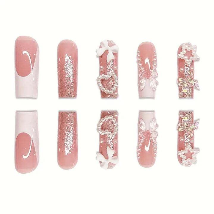 Decorative 3D Press-On Nail Set Kalsten