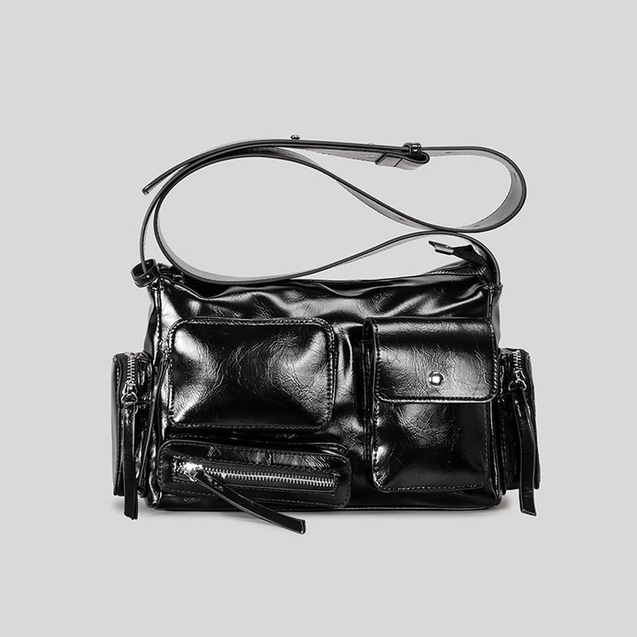 Multi-Pocket Contemporary Shoulder Bag