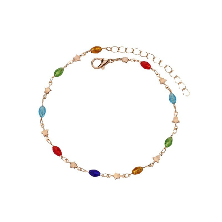 Colorful Star Charm Anklet Kalsten