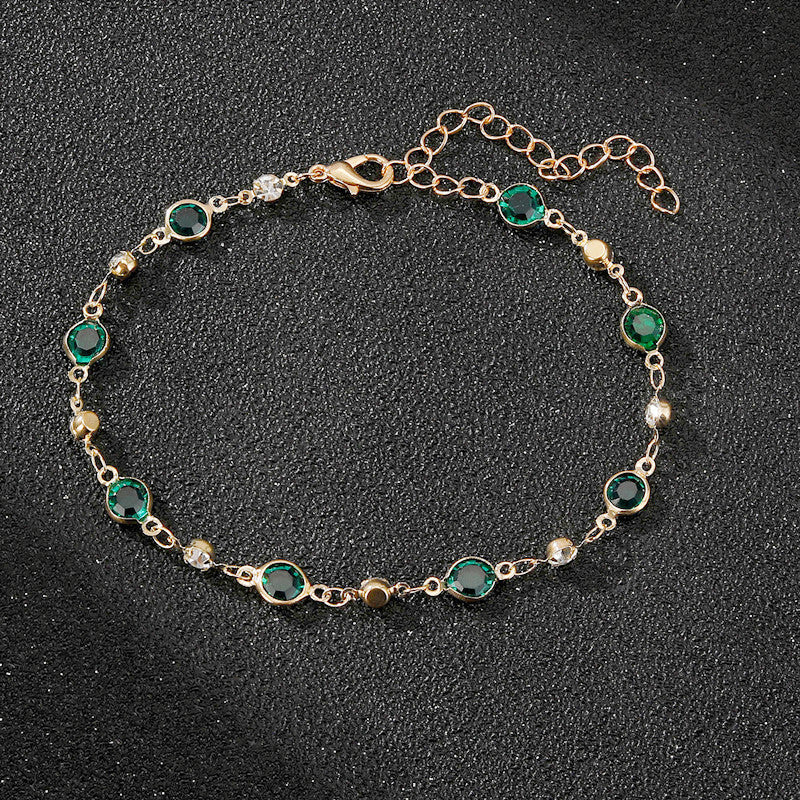 Elegant Rhinestone Chain Anklet Kalsten