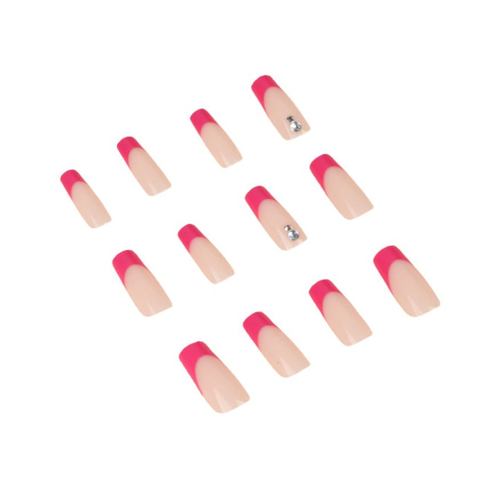 Elegant Almond-Shaped Nail Extensions with Rhinestone Accents Kalsten