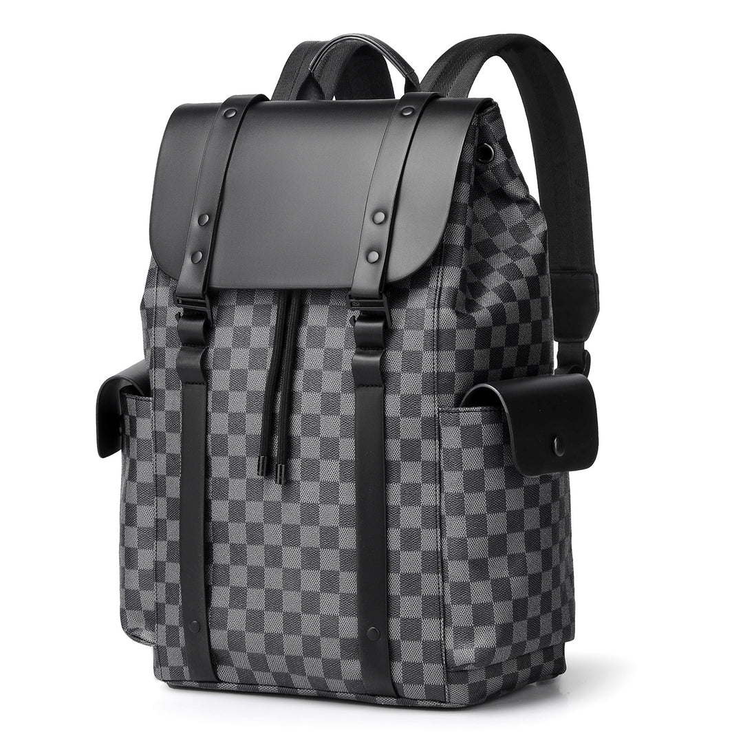 Vintage Checkered Pattern Backpack Kalsten