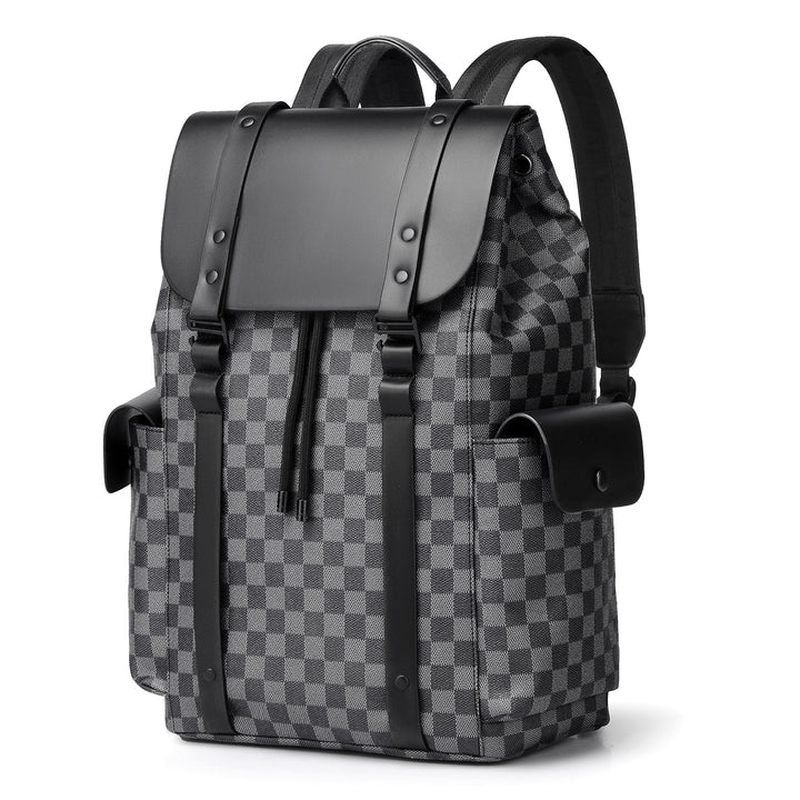 Vintage Checkered Pattern Backpack Kalsten