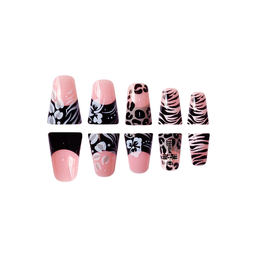 Artistic 3D Floral Press-On Nail Extensions Kalsten