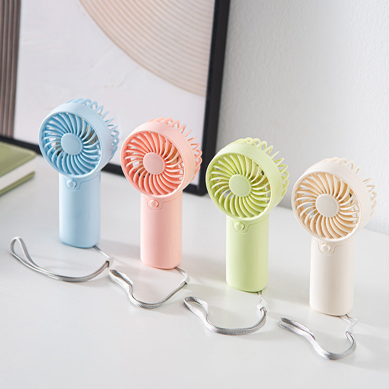 Women's portable mini fan with ergonomic handle and USB charging function Kalsten