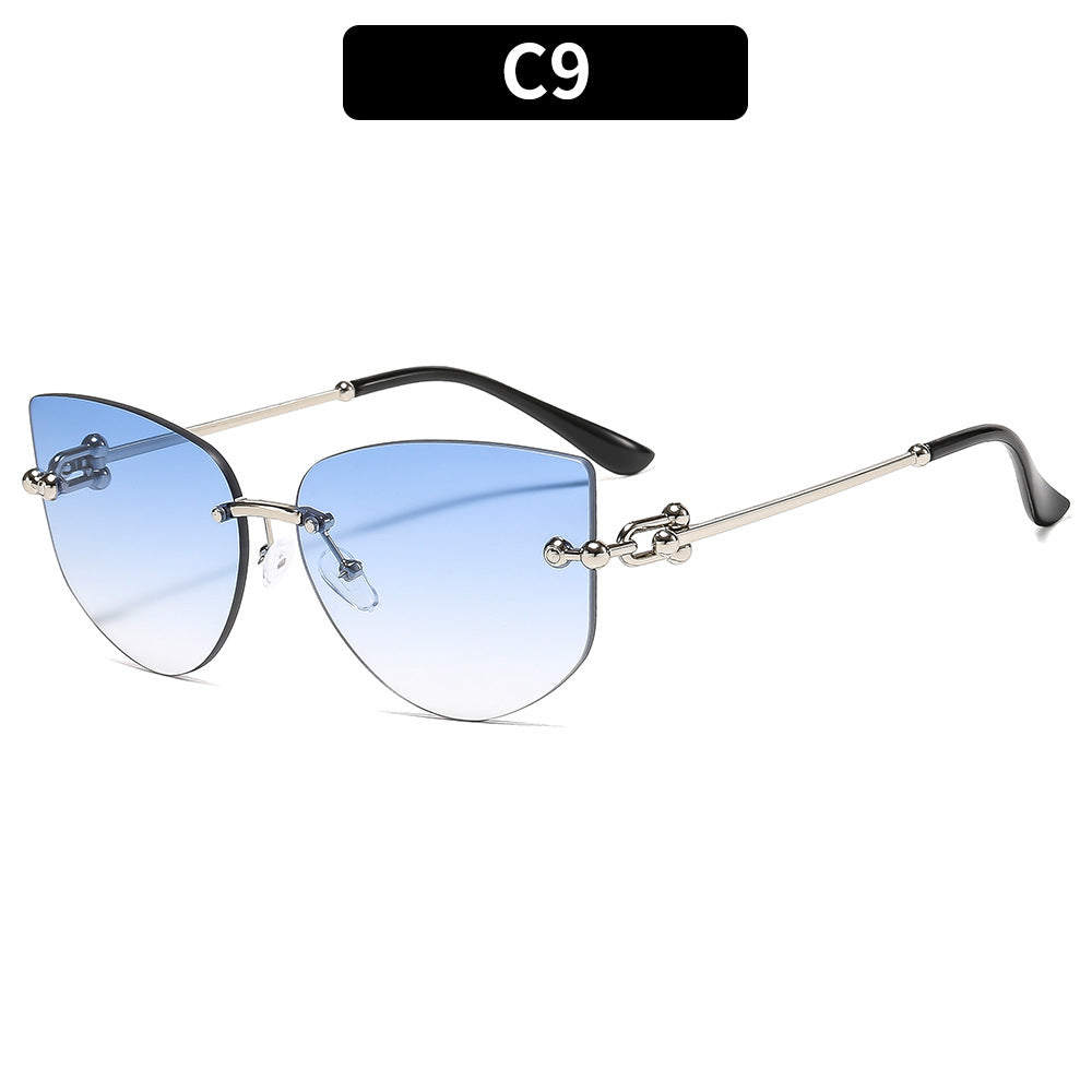 Luxe Geometric Cat-Eye Sunglasses