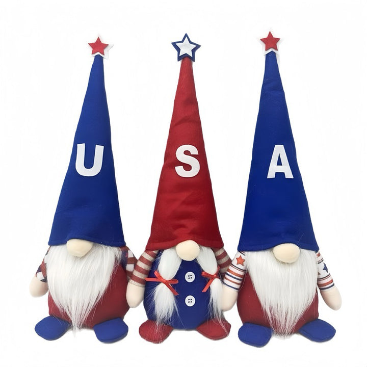 Unisex nan Plush Gnome Decorative Figure with Long Pointed Hat and Artificial Beard Kalsten