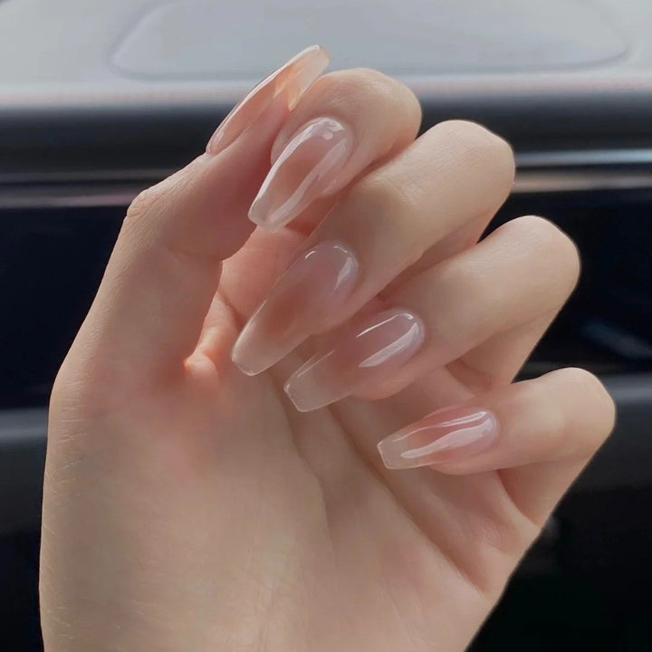 High-gloss artificial nails with rose effect Kalsten