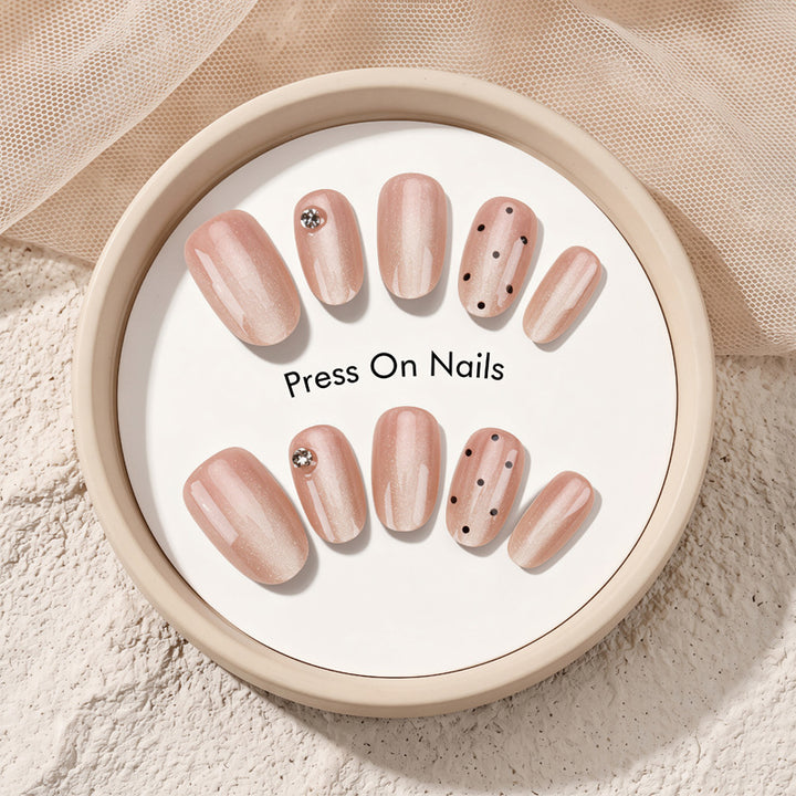 Elegant Glittery Press-On Nails Kalsten
