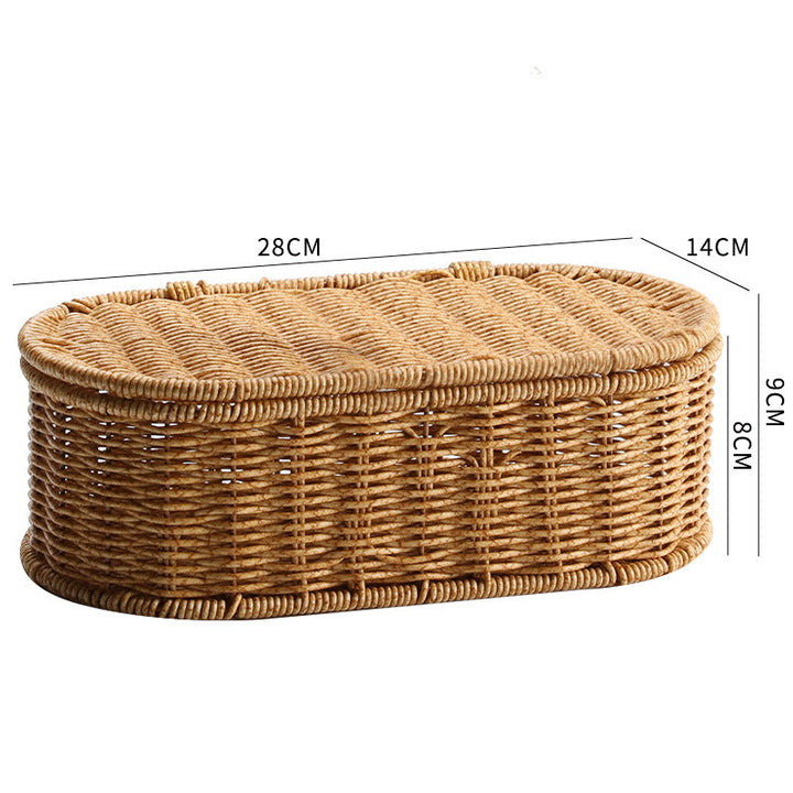 Oval Handmade Wicker Storage Basket Kalsten