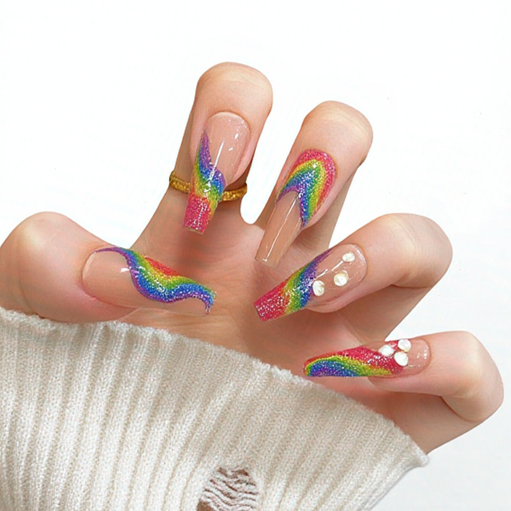 Creative Rainbow Design Art Nails Kalsten