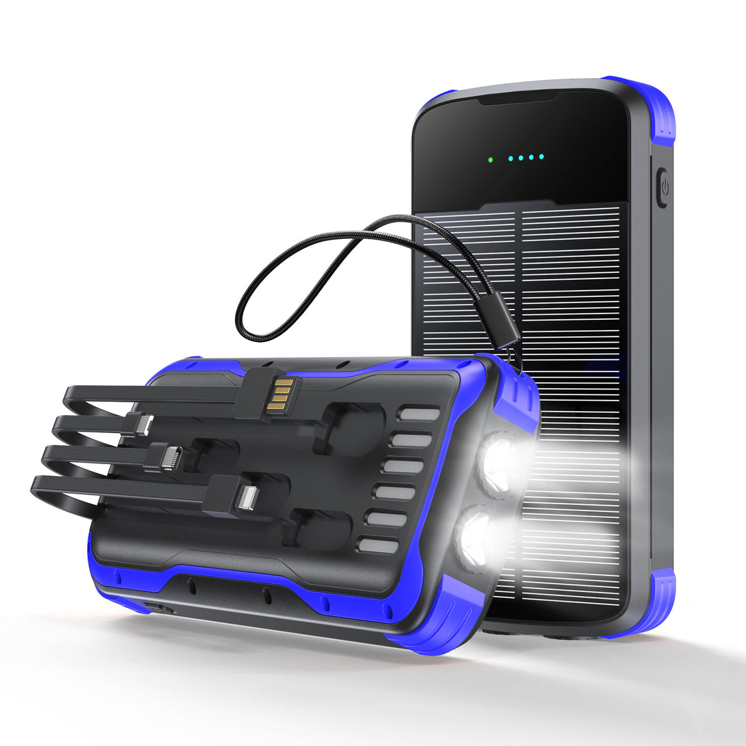 Multifunctional Solar Power Bank with Integrated LED Lamp and Multiple Ports Kalsten
