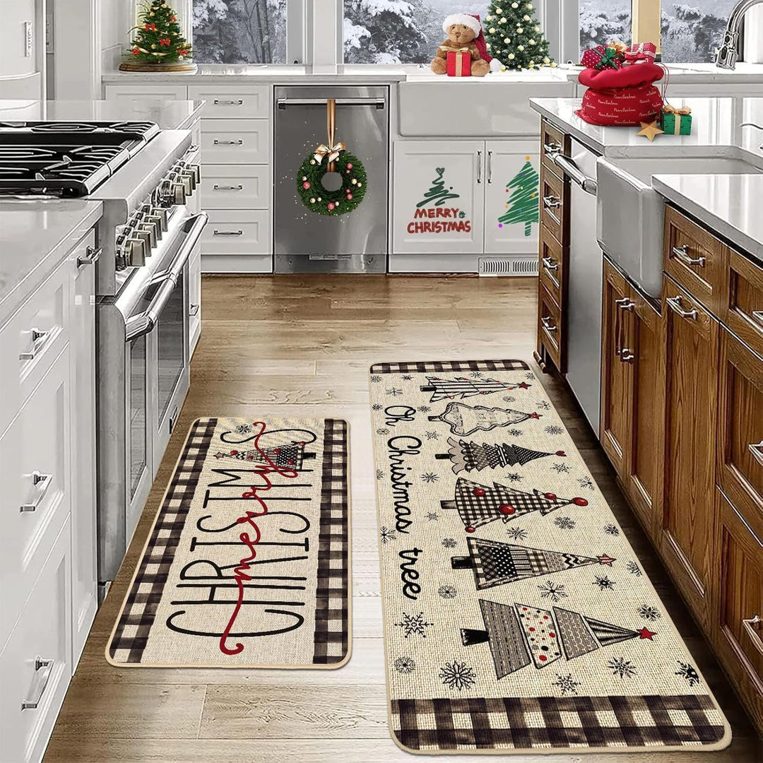 Festive Holiday Kitchen Runner Mat Kalsten