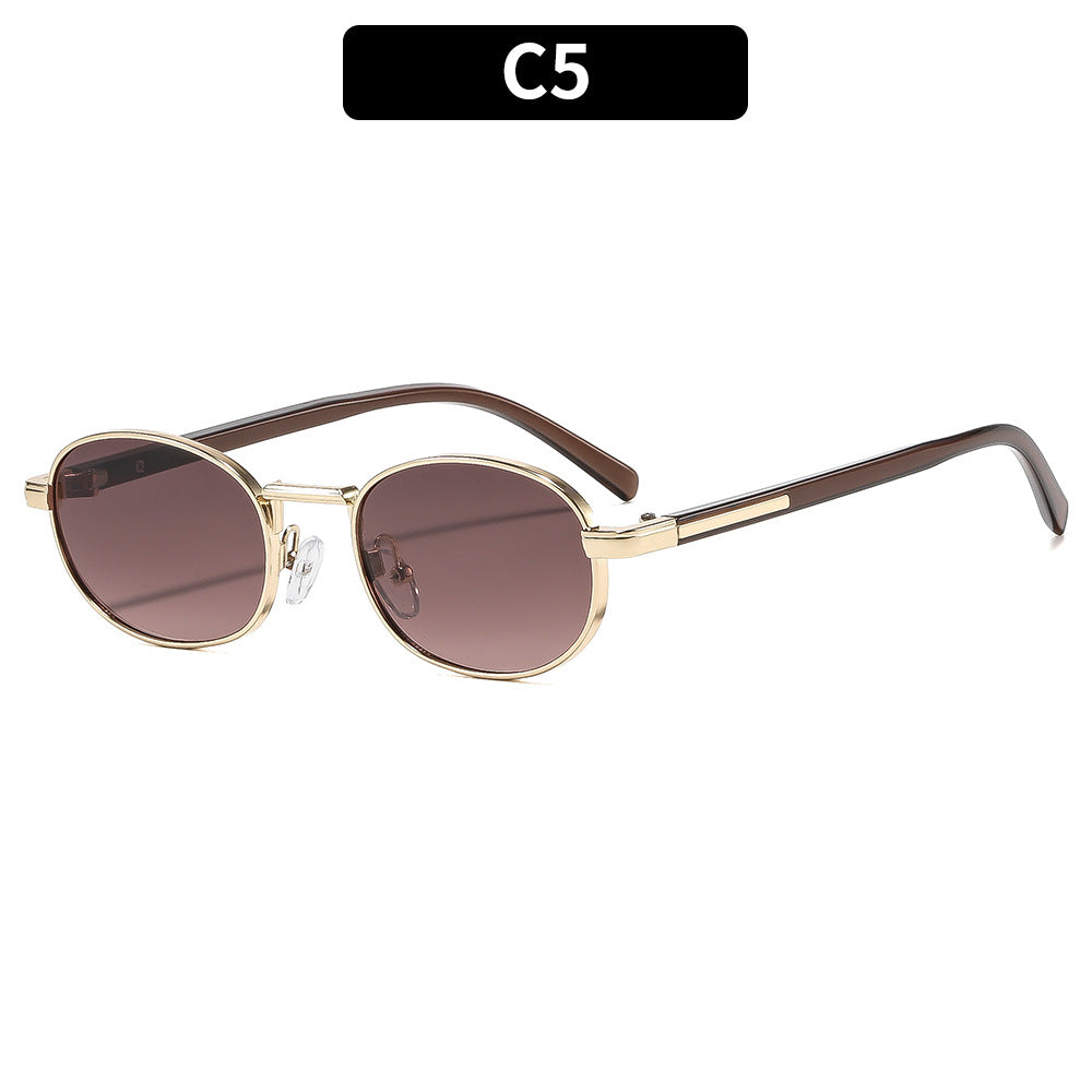 Classic Style Stylish Oval Frame Sunglasses