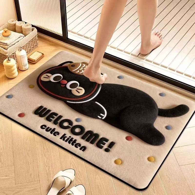 Cute Puppy Design Bath Mat