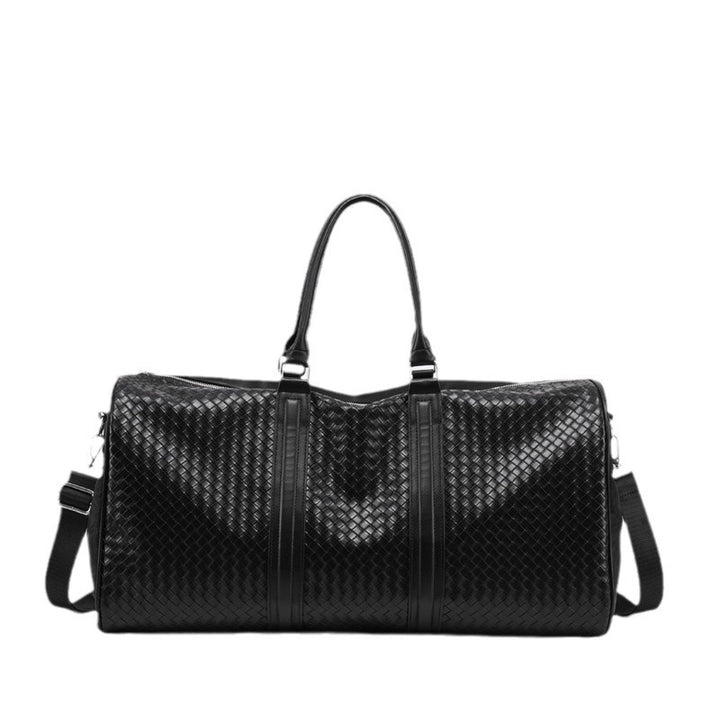 Premium Woven Leather Weekend Duffel Bag Kalsten
