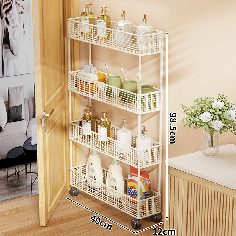 Slim Overdoor Three-Tier Wire Mesh Storage Organizer