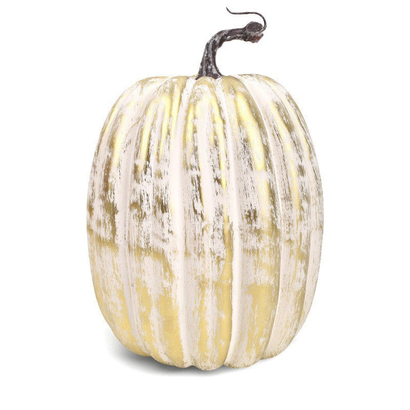 Decorative ceramic pumpkin for table and autumn decoration with glossy glaze