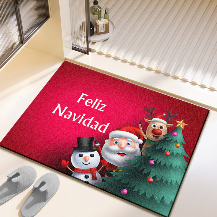 Festive Christmas-Themed Bath Mat Kalsten