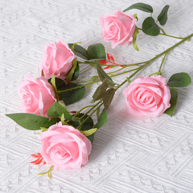 Artificial Silk Floral Rose Stem