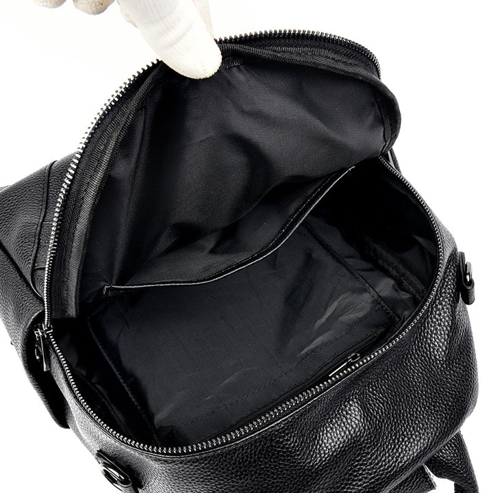 Vintage-Inspired Textured Leather Backpack Kalsten
