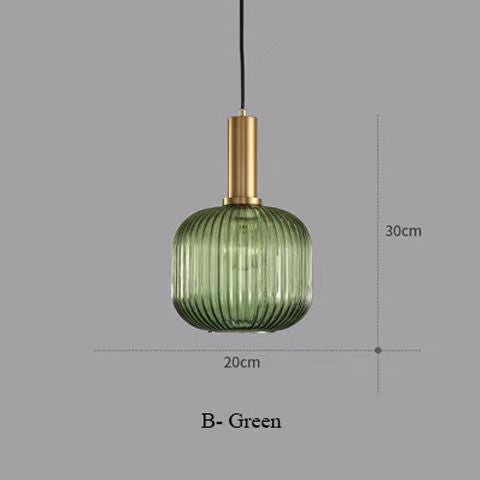 Ribbed Glass Pendant Light