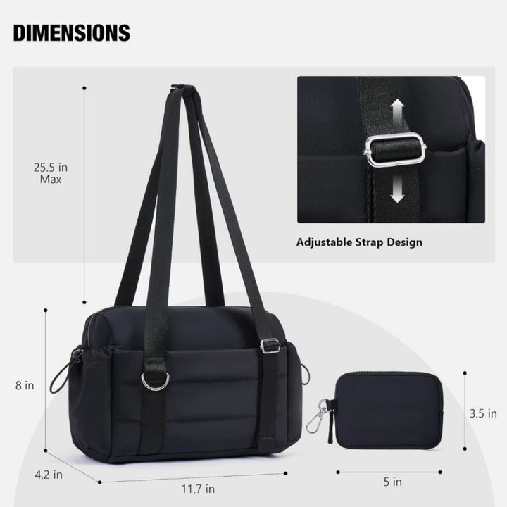 Multifunctional Shoulder Bag with Removable Organizer Kalsten