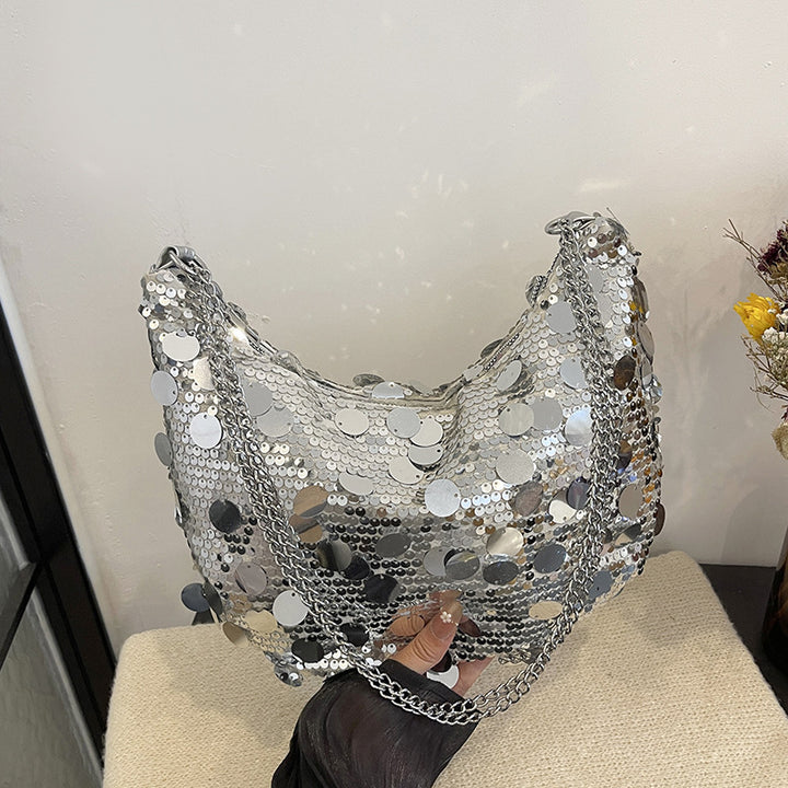 Sequin-Embellished Evening Handbag