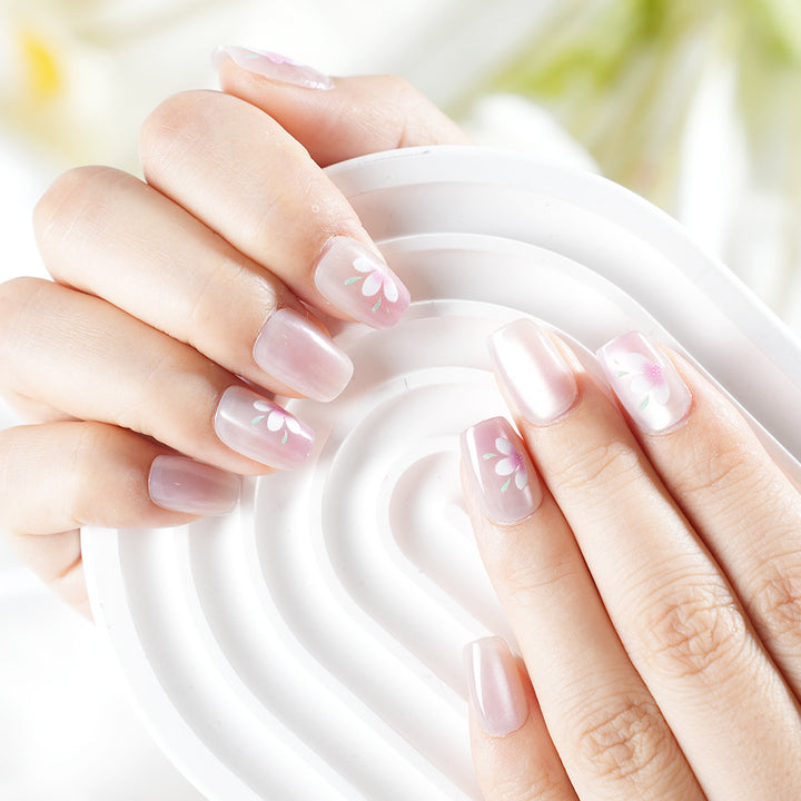 Decorative Floral Press-On Nail Set Kalsten
