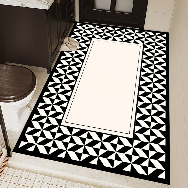 Geometric Patterned Bathroom Mat