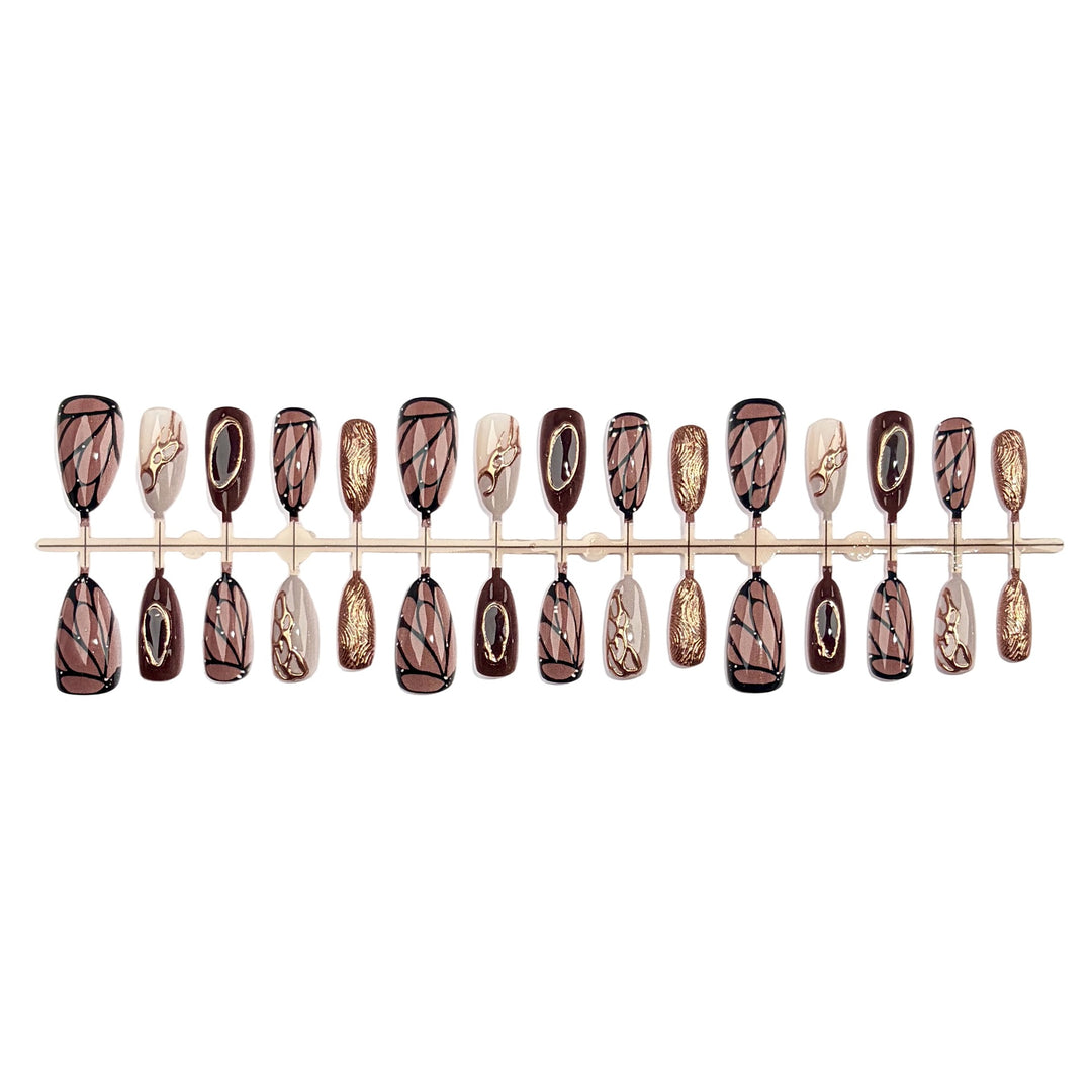 Premium Artificial Nail Set with Elegant Designs Kalsten